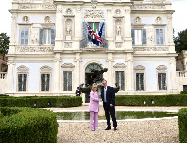 Incontro del Presidente Meloni con il Primo Ministro del Regno Unito Starmer