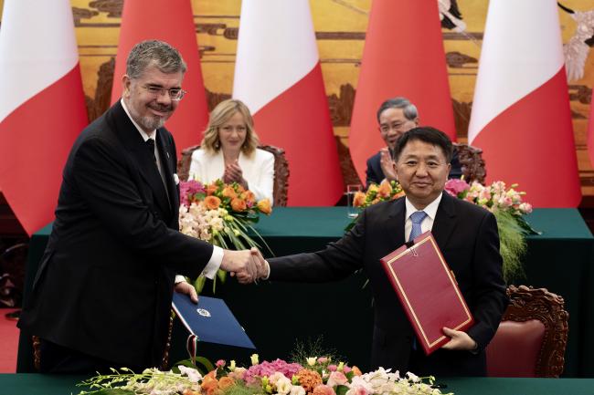 Signing ceremony at Italy-China Business Forum