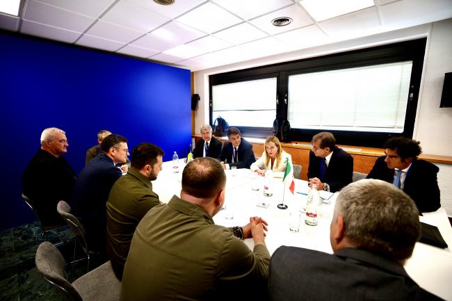 President Meloni meets with President Zelensky of Ukraine