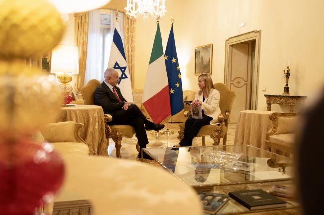 Meloni incontra il Primo Ministro dello Stato d'Israele Netanyahu