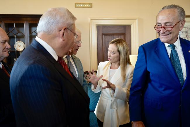 Il Presidente Meloni incontra i leader dei gruppi politici del Senato