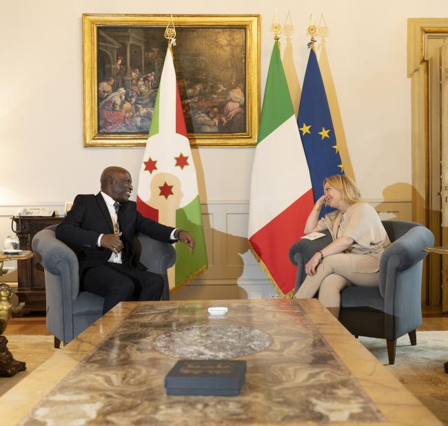 President Meloni meets with Prime Minister Ndirakobuca