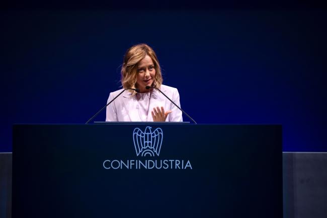 Il Presidente Meloni all'Assemblea di Confindustria