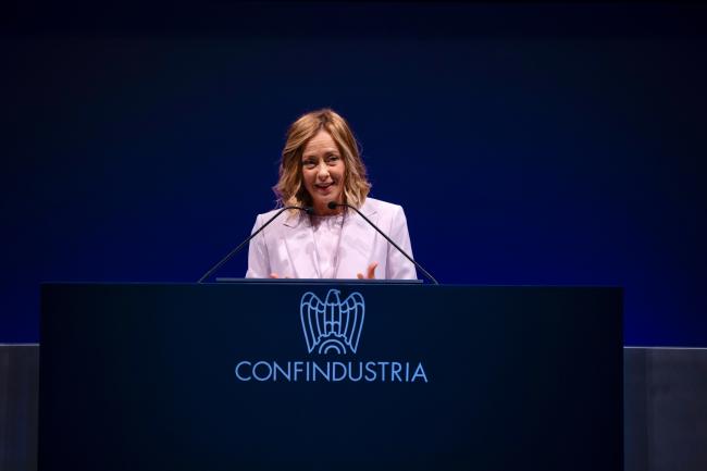 Il Presidente Meloni all'Assemblea di Confindustria