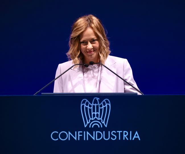 Il Presidente Meloni all'Assemblea di Confindustria