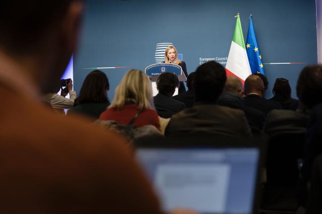 Consiglio europeo straordinario, Il Presidente Meloni in conferenza stampa