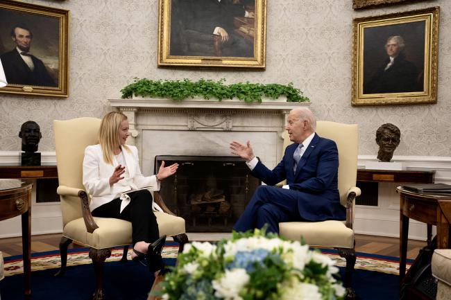 Il Presidente Meloni incontra il Presidente degli Stati Uniti d'America Biden
