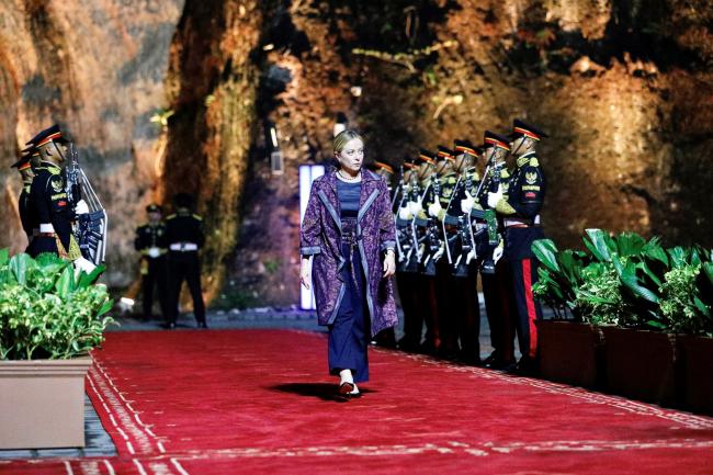 President Meloni attends the G20 gala dinner at the Garuda Wisnu Kencana cultural park in Bali