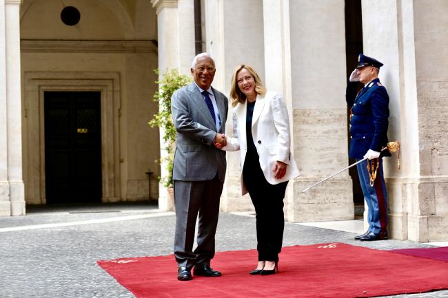 President Meloni welcomes the President-elect of the European Council